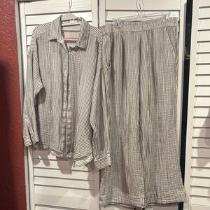 LOFT Lou & Grey Stripe Pant Set